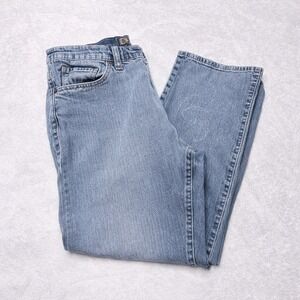 34 Heritage Mens Jeans 36x30 Gray Wash Denim Straight Fit Pants